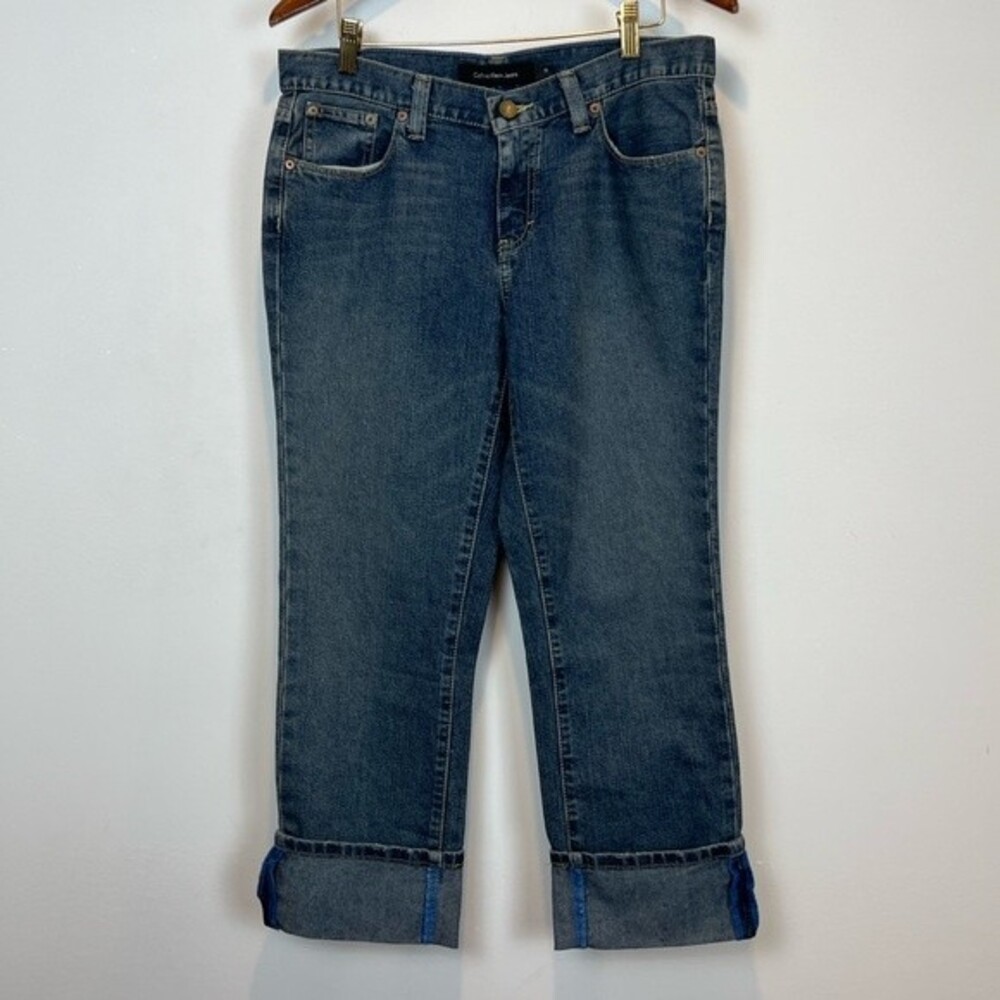 Calvin Klein Jeans Mid Rise Capri Rolled SZ 10